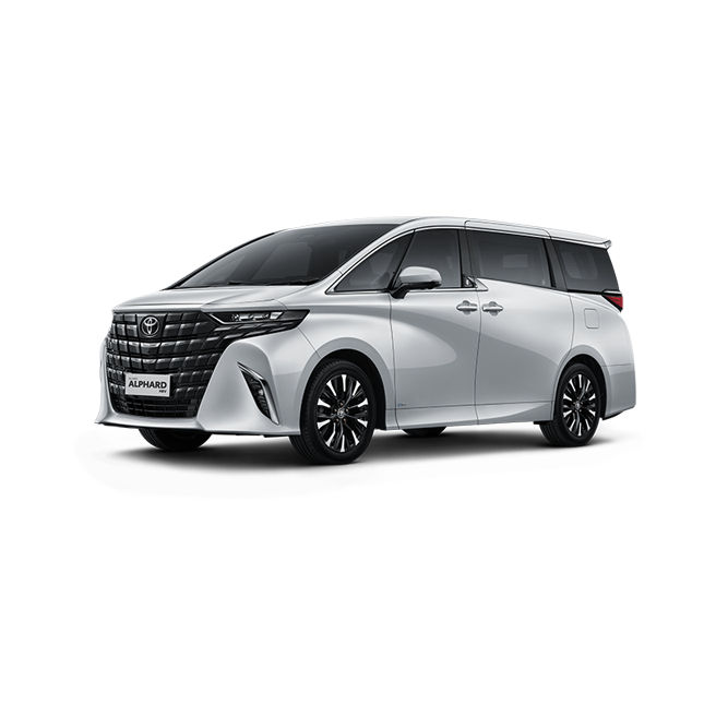 Toyota Alphard chauffeured vehicle offering spacious and luxurious seating for up to 5 passengers, ideal for business, VIP, or family travel.