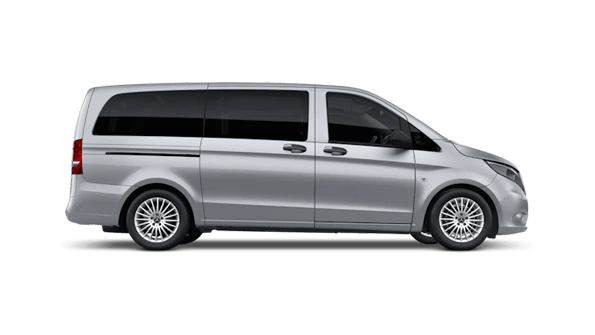 Luxury Benz V-Class chauffeured vehicle, spacious and comfortable, available for premium transport services