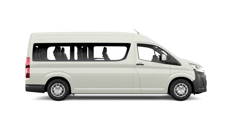 Toyota Commuter van rental in Thailand – spacious, comfortable, and professional chauffeured service.