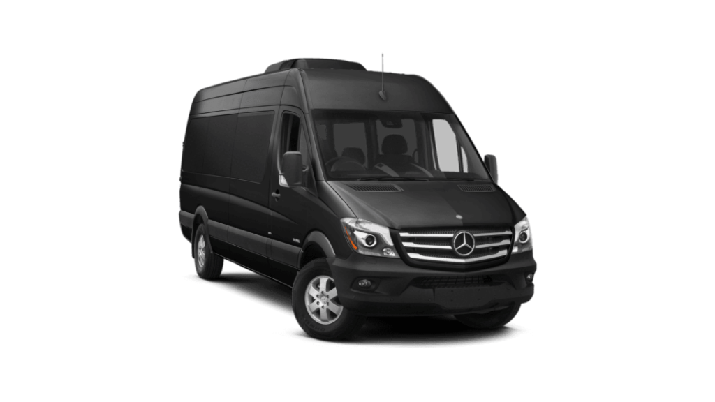 Chauffeured Benz Sprinter service for luxury group travel and event transportation