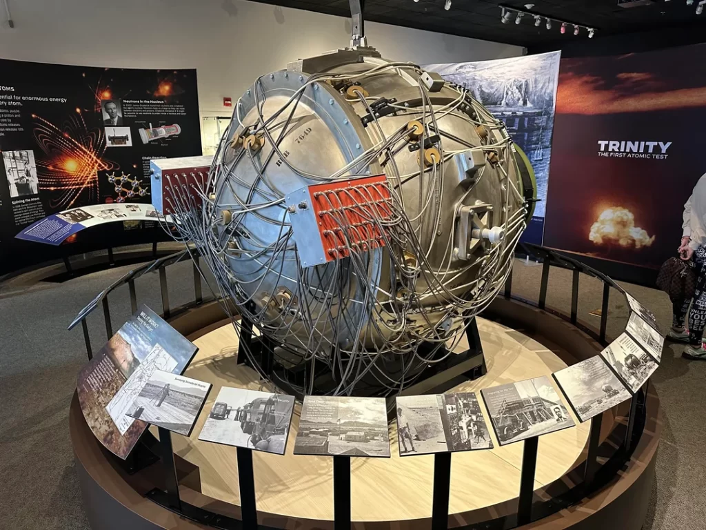 The National Atomic Testing Museum in Las Vegas, Nevada, featuring exhibits on nuclear history and Area 51 mysteries.