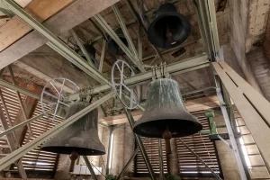 Church bells ringing on Christmas Eve to celebrate the birth of Jesus and spread joy