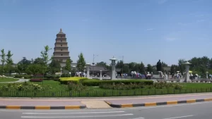 The Big Wild Goose Pagoda in Xi’an, a historic Buddhist landmark associated with Xuanzang’s journey