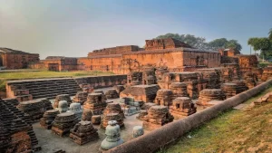 Ruins of Nalanda University in India, an ancient Buddhist learning center